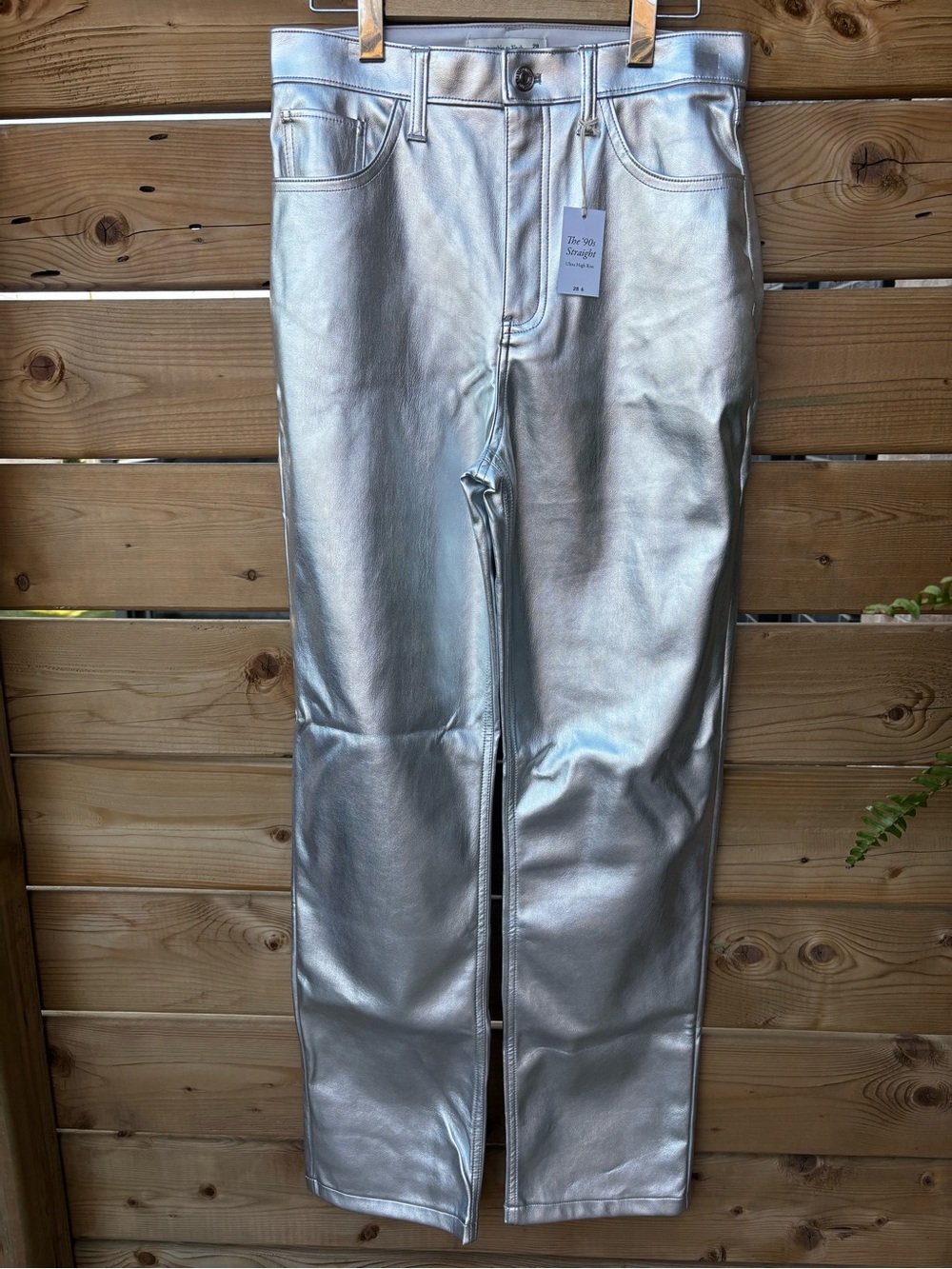 Abercrombie & Fitch 90’s Silver Straight Leg Pants